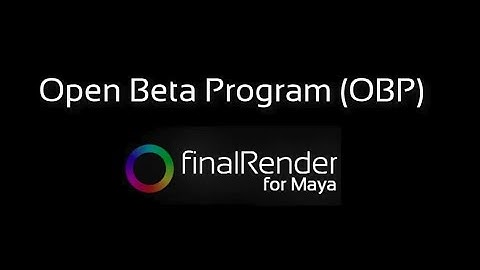 finalRender Maya version - Getting Started video