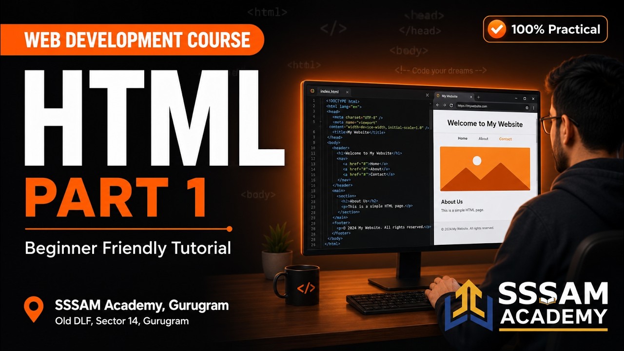 HTML Course for Beginners | Part 1 | Introduction to HTML | SSSAM ...