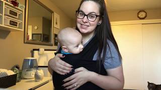 BRIEF REVIEW & DEMONSTRATION OF WEARING THE MOBY WRAP