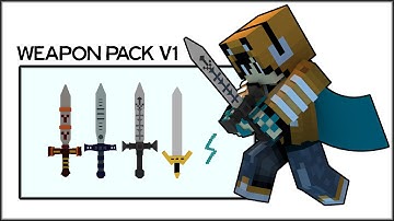 Minecraft Weapon Pack for Blender | V1