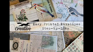 Easy Printed Envelopes: Tutorial and creating NO SCRAPS!