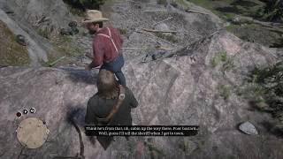 Red Dead Redemption 2 Pushing a Stranger off a Cliff
