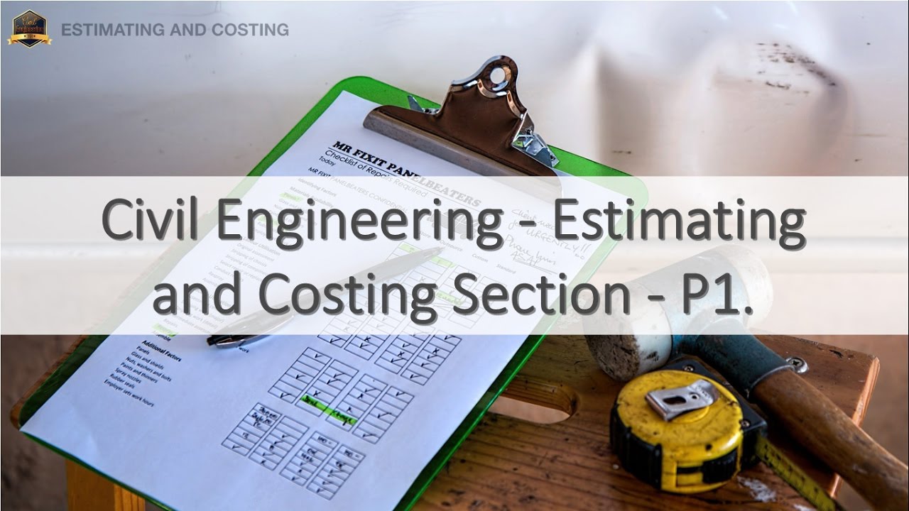 Full Question Of Estimating And Costing Section YouTube