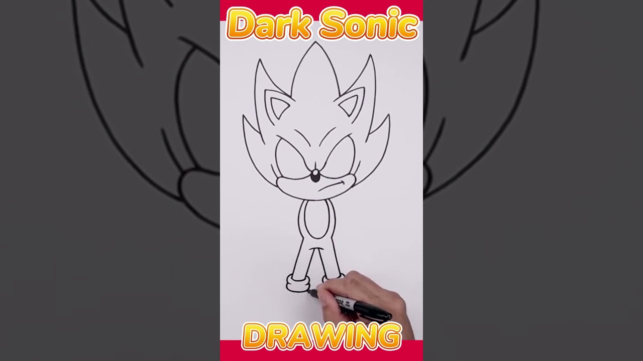 Como DESENHAR DARK SONIC do Filme - Cómo DIBUJAR a DARK SONIC de