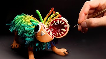 How to Make YARNABY from Poppy Playtime Chapter 4 Trailer - Polymer Clay TImelapse