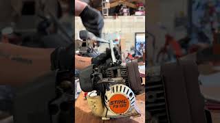 Engine Valve setting ! STIHL FS 130 #repair #stihl #brushcutter #lawnmower