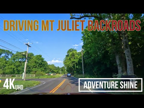 Driving Mt. Juliet Backroads 1 - 4K - Driving to Relaxing Music - Mt. Juliet Tennessee USA
