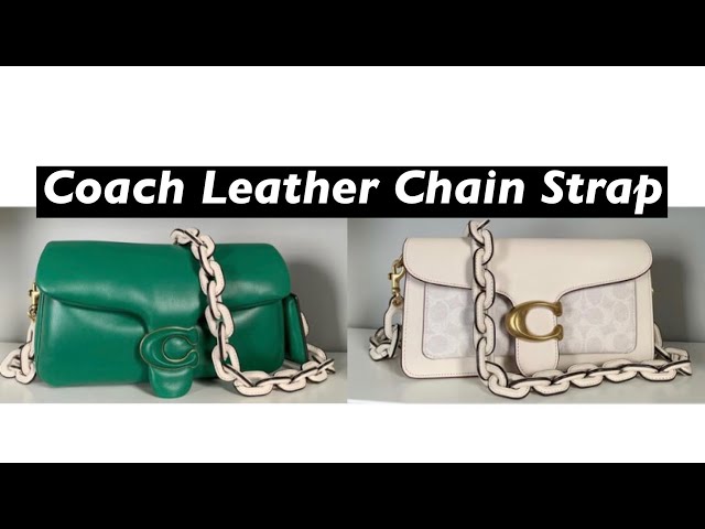 NEW: Coach Leather Covered Chain Strap 