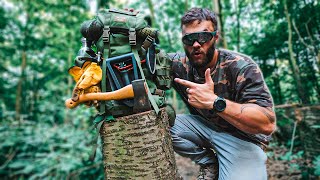 BIVOUAC SOLO en FORET, CUISINE Et MATERIEL BUSHCRAFT (Sac, Hamac, Couteau)