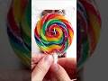 🍭 Satisfying Rainbow Lollipop & Chocolate ASMR 😍 | Crunchy Candy Sounds #Shorts