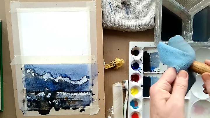 How to Paint a Watercolour Picture Using 2 Colours.