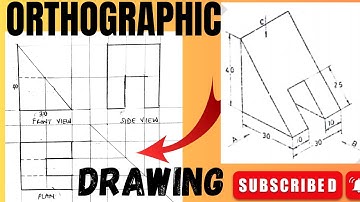 Orthographic drawing in engineering drawing| technical drawing