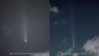 Comet Tsuchinshan ATLAS Elbit vs SiOnyx
Star-Tron LR170 (170mm f/1.4 t/1.9) with Elbit Image Intensifier
SiOnyx Sport with Navitron 50mm f/0.95 Lens Comet Tsuchinshan ATLAS Elbit vs SiOnyx