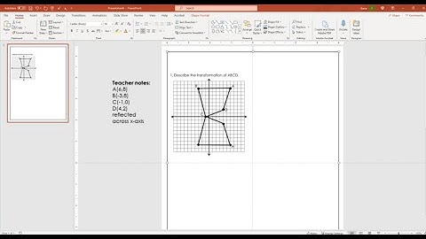 Creating Transformations on a Coordinate Plane in PowerPoint