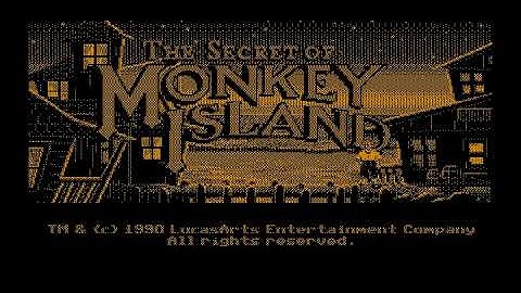 Monkey Island 1 Demo - Hercules Monochrome version - Lucasfilm