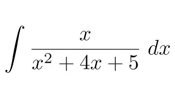 Integral of x/(x^2+4x+5) (substitution)