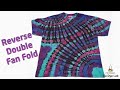 How To Reverse Tie Dye: Double Fan Fold Tie Dye Shirt [Using Out White Brite Laundry Whitener]