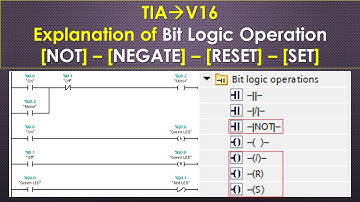 Lec-33 | SIEMENS TIA PORTAL | NOT, NEGATE, SET, RESET | Bit Logic Operation | (Bangla Tutorial)