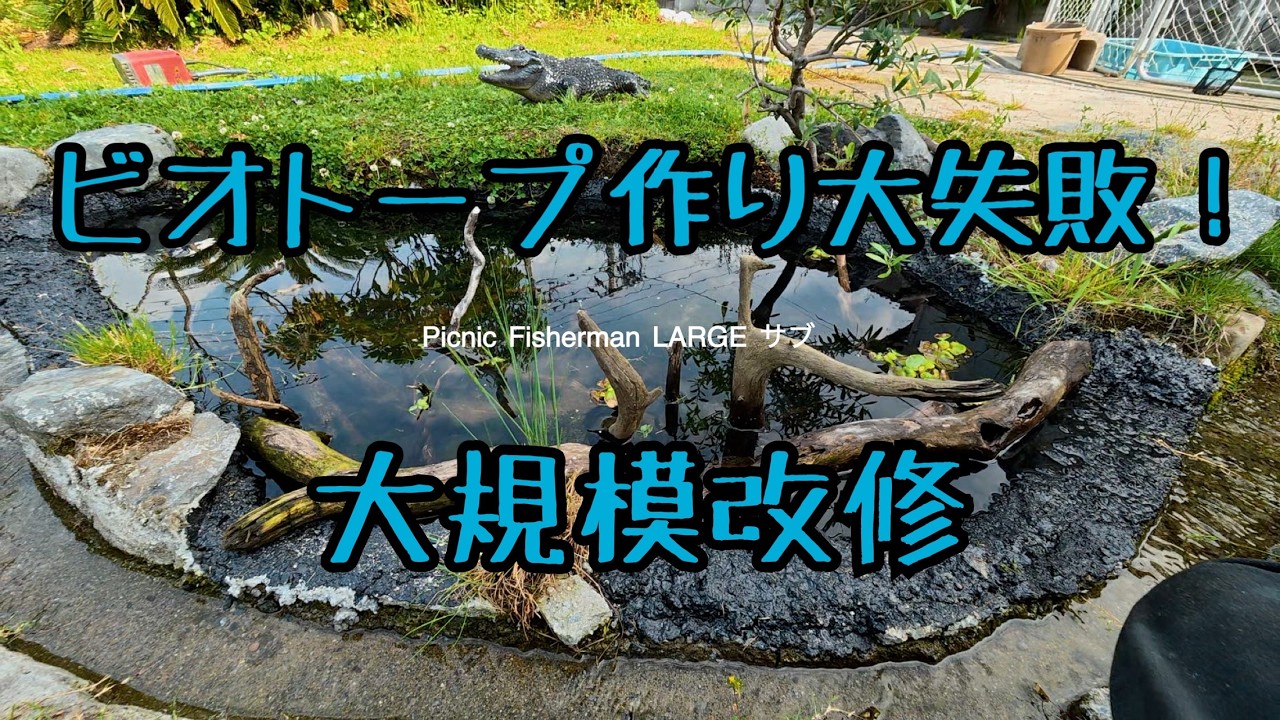 【大失敗】ビオトープ作る前に見て！失敗から学ぶ池作り　改修成功のポイント