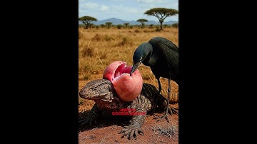 ⚠️A Black Heron Helps a Tumor-Bearing Monitor Lizard