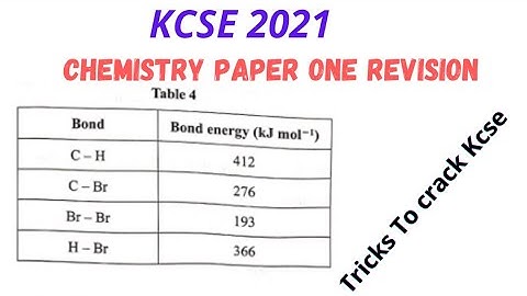 KCSE 2020 CHEMISTERY PAPER 1| part 3  #mwalimuhassanchannel