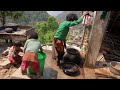 Cooking curry of dry leaves of mustard || Traditional life || Village life