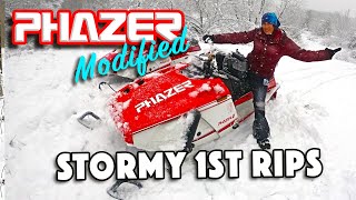 FIRST RIDE Phazer MOD Sleds During a Snowstorm! by ADDvanced 1,047 views 4 months ago 4 minutes, 37 seconds