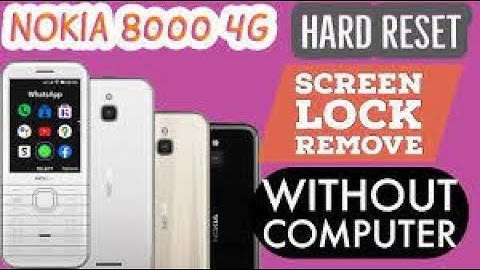 nokia ta 1311(8000 4G) hard reset | nokia 8000 4g hard reset