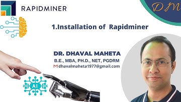 1. Installation of Rapidminer ||Dr. Dhaval Maheta