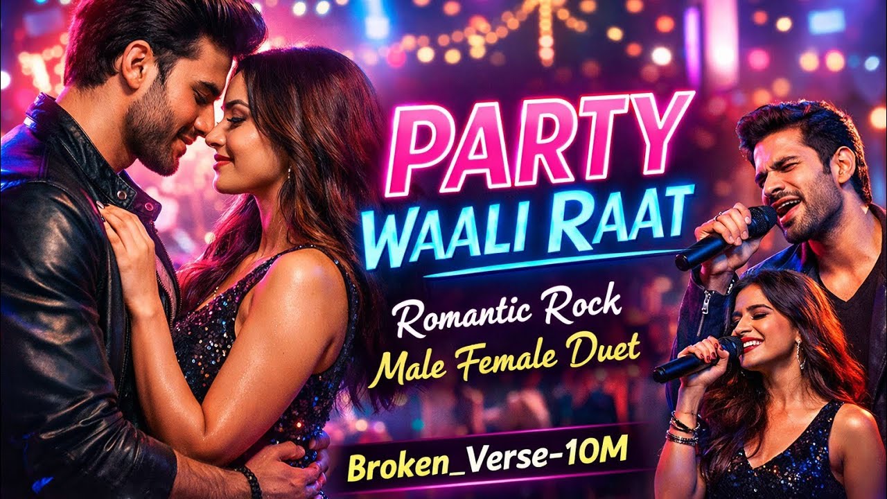 Party Waali Raat Mein ❤️ Hindi Romantic Party Song | Rock Duet | Broken_Verse-10M | #song #rock 