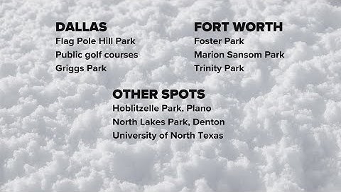 Here are the best places to go sledding in North Texas