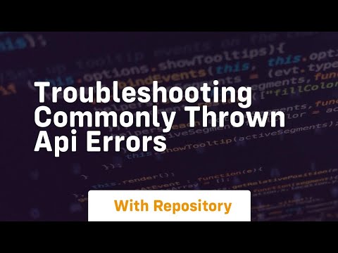 troubleshooting commonly thrown
