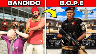 DE BANDIDO A POLICIAL DO BOPE NO GTA 5! screenshot 3
