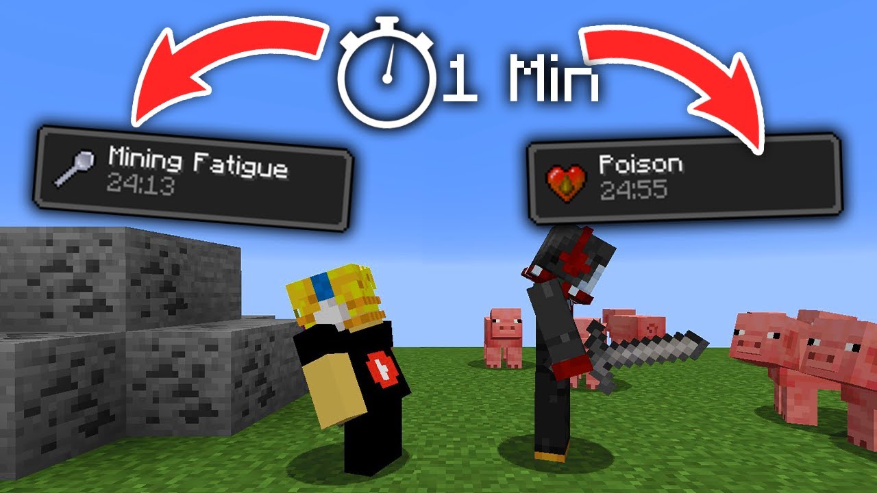 Minecraft BUT Every Minute We get Random Potions Effects - YouTube