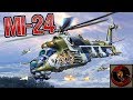 Hlicoptre dattaque arrire mi24  gunship russe