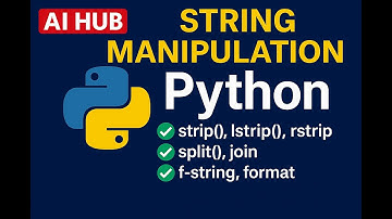 Python String Manipulation | Video 3 | strip() split() join() | String formatting