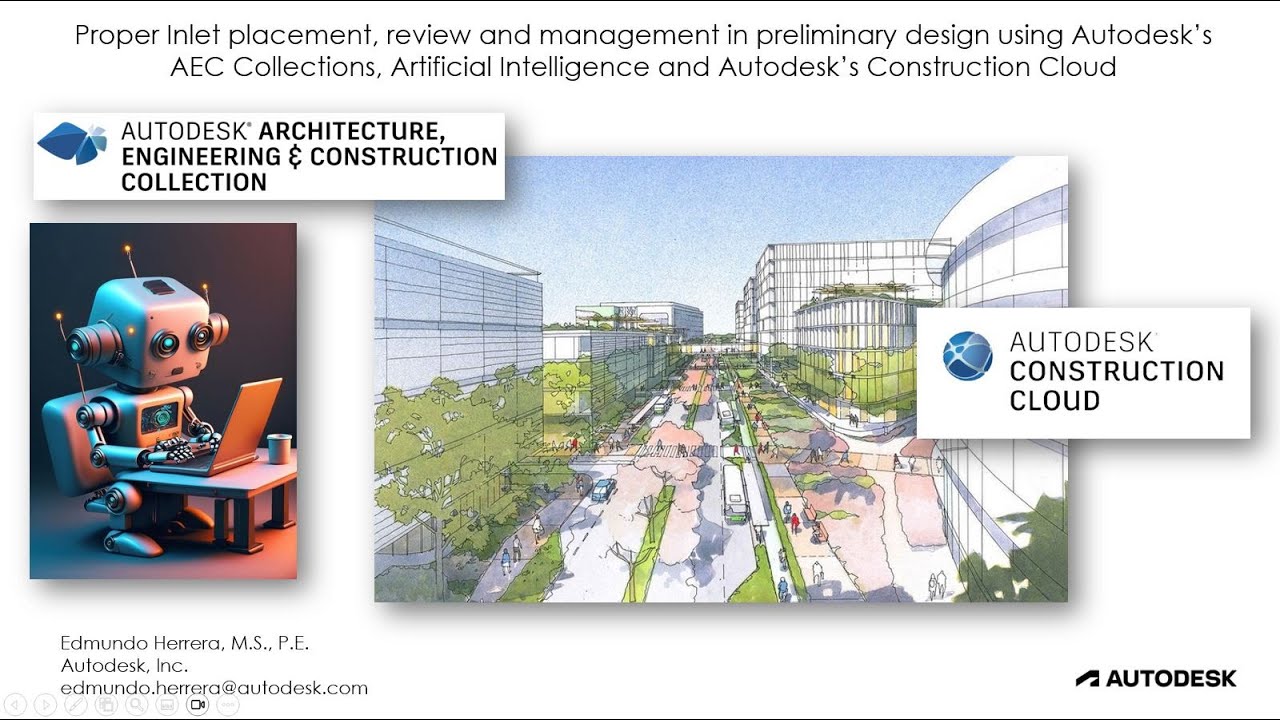 Inlet placement,review & management using Autodesk’s AEC Collections,AI &Autodesk Construction Cloud