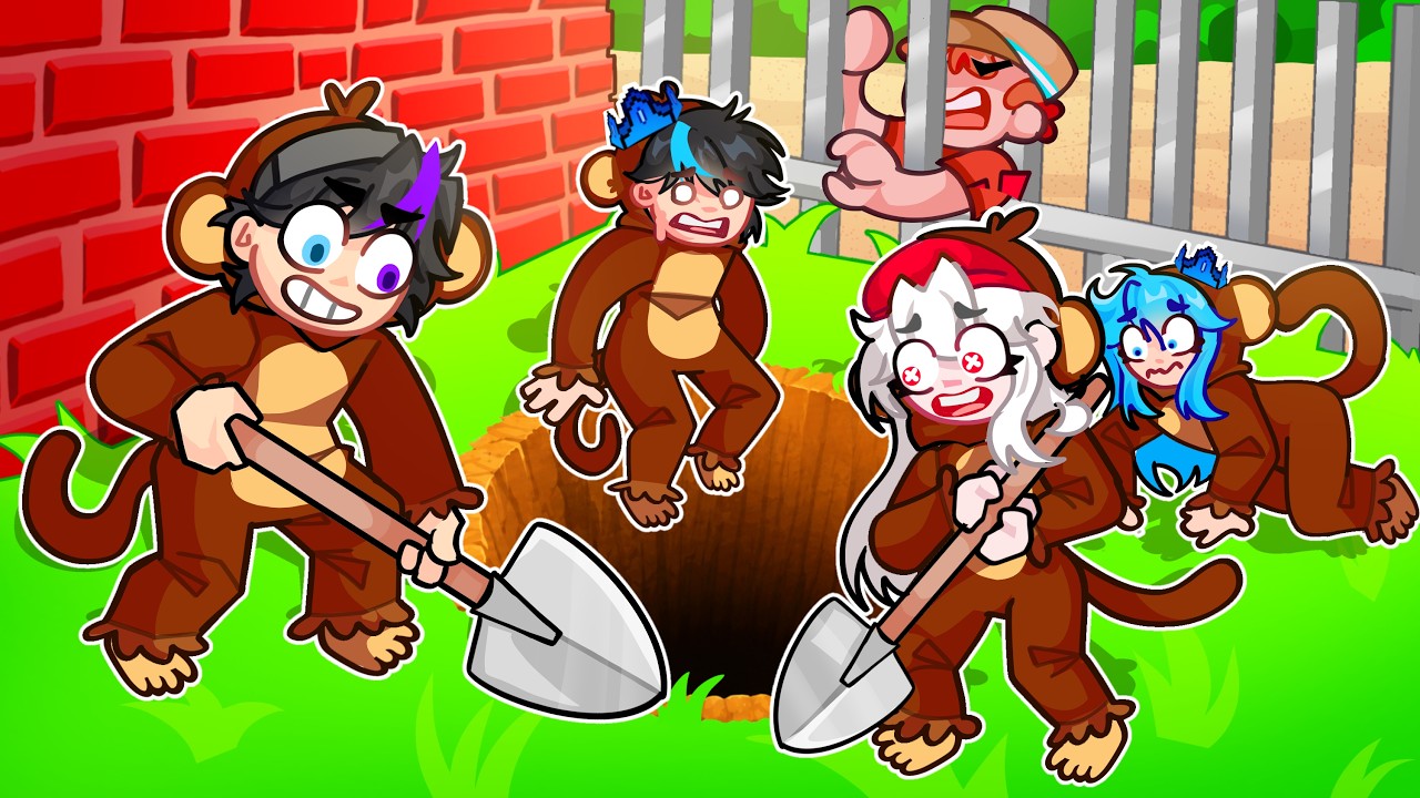 CAVA PARA ESCAPAR DEL ZOOLOGICO CON AMIGOS | Escape From The Zoo Roblox