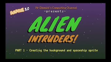 Space Invaders in Scratch! Alien Intruders 1/9 - Drawing the background and spaceship.