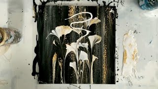 Awesome black, white, and gold swipe string pull
