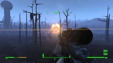 Fallout 4 - Sentry Bot Distance Kill
