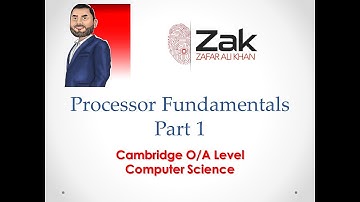 Central Processing Unit (CPU) Architecture | Part 1 | Basic Von Neumann model | O/A Level | By ZAK