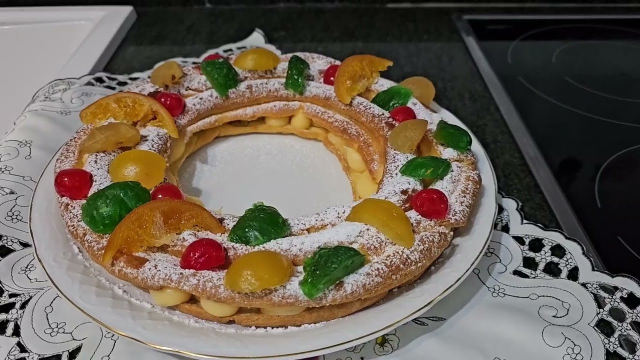 Roscón de reyes con pasta choux muy ligero y súper bueno /2024