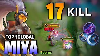 Miya Goldlane Build 17  KILL! [ Miya Best Build Top 1 Global ] By Beerus. - Mobile Legends