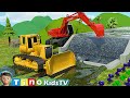 Bulldozer &amp; Construction Trucks for Kids | Farm Water Reservoir Construction