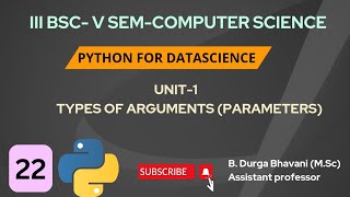 Types of Arguments (parameters)