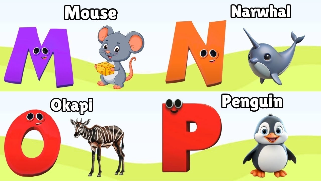 Песенка про животных из алфавита | Изучаем песенку про животных из алфавита ABC для детей | Песен...