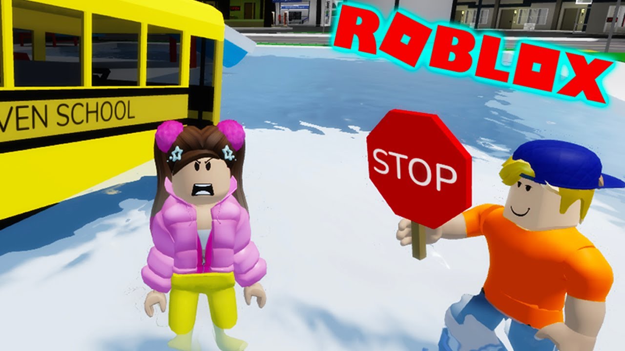 Roblox Ellie vs Jimmy Late for School Bus at Brookhaven High