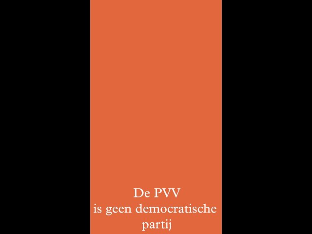 De PVV is geen democratische partij.