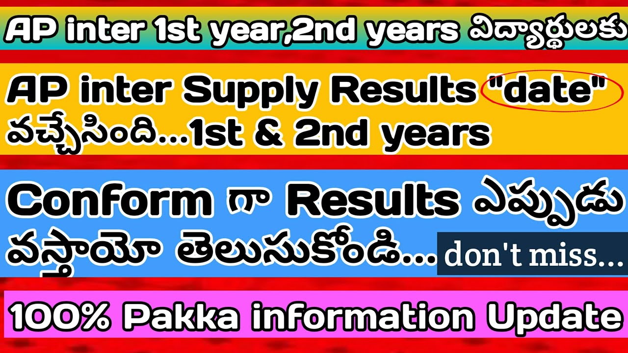 AP inter Supplementary Results 2020 Update|AP inter Results Release date|AP inter Supply 2020